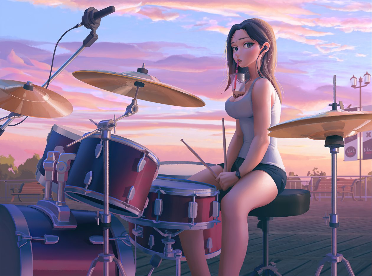 Temperature Practice In Sunset Scene
