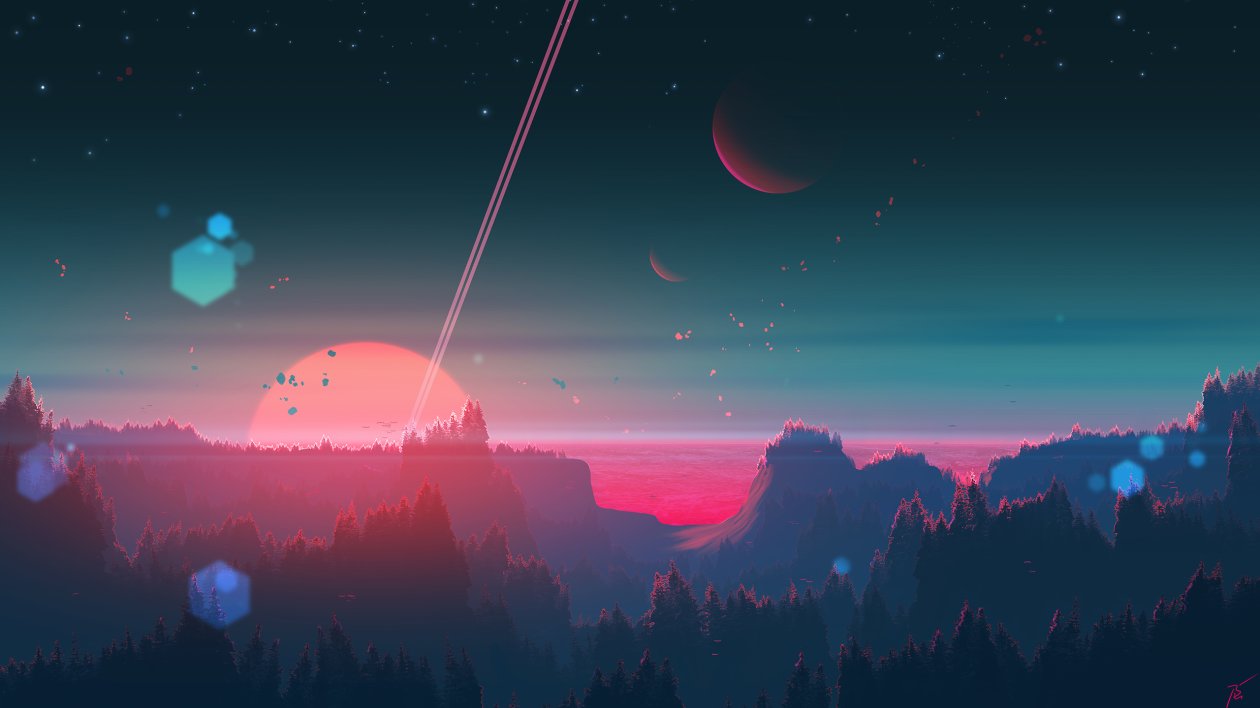 Under The Horizon Digital Art