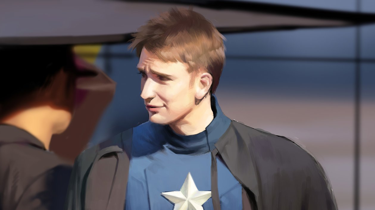 Captain America Digital Art 4k