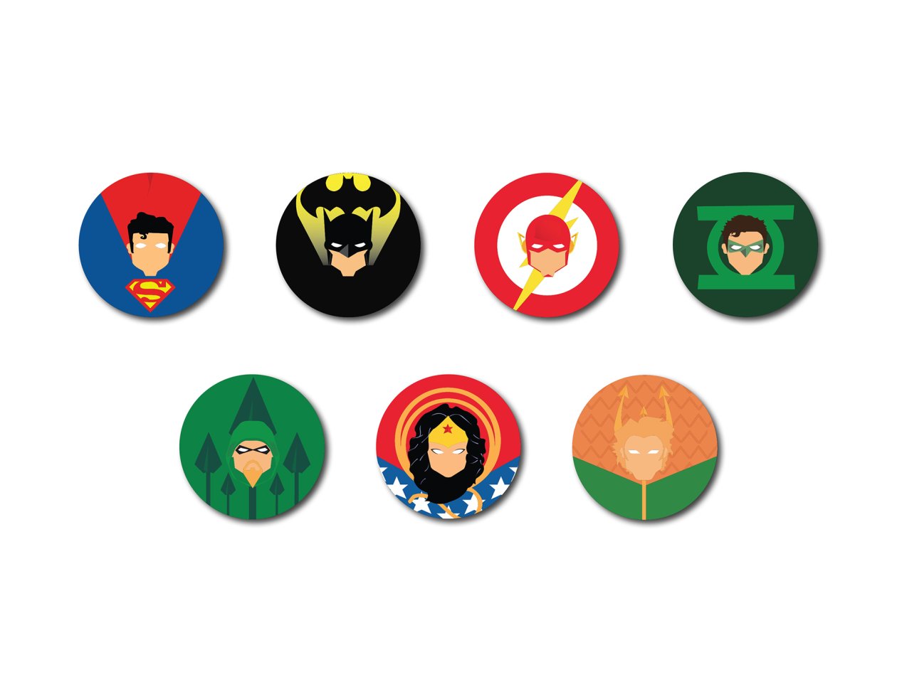 Justice League Heroes Badges