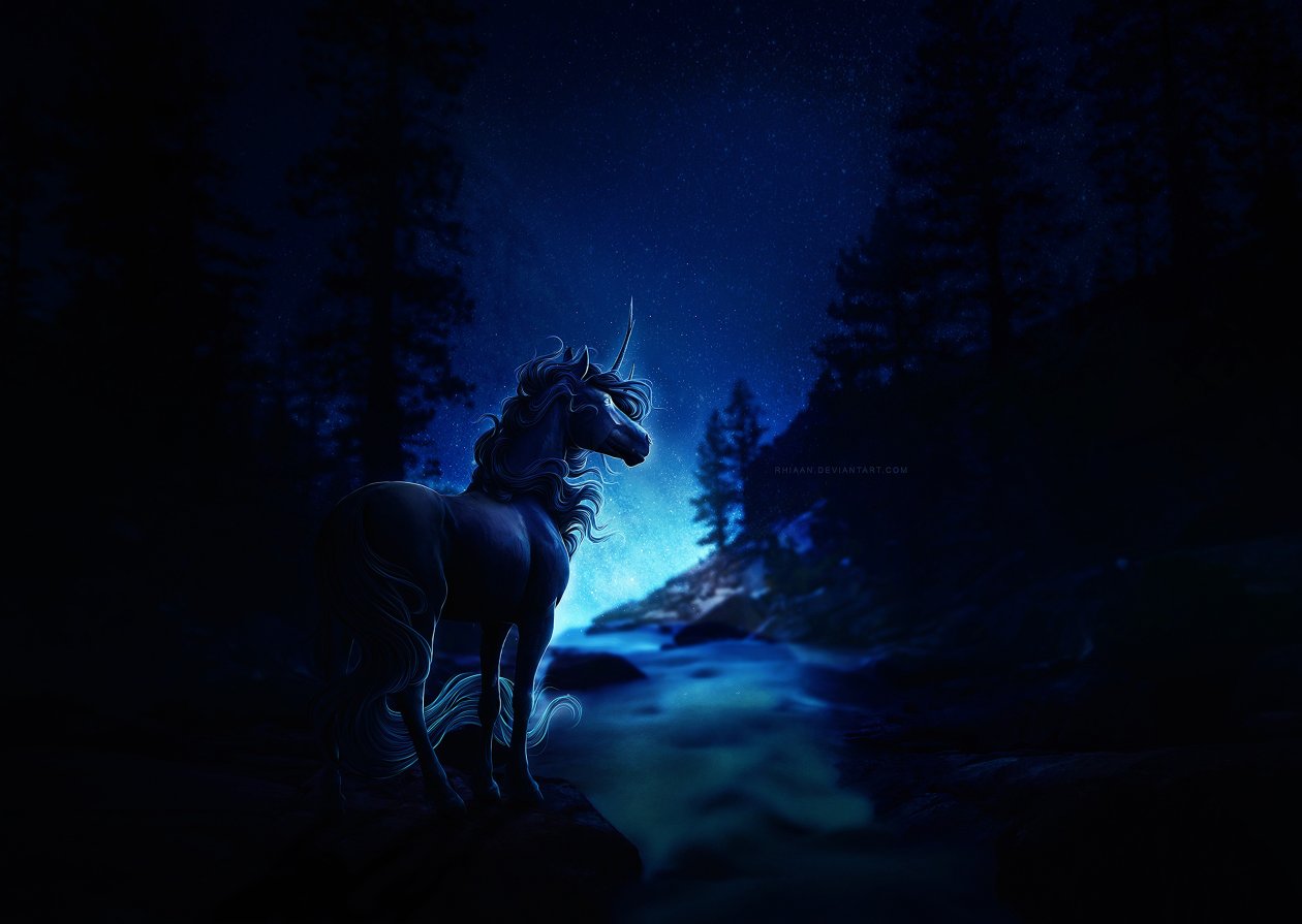Horse Blue Night