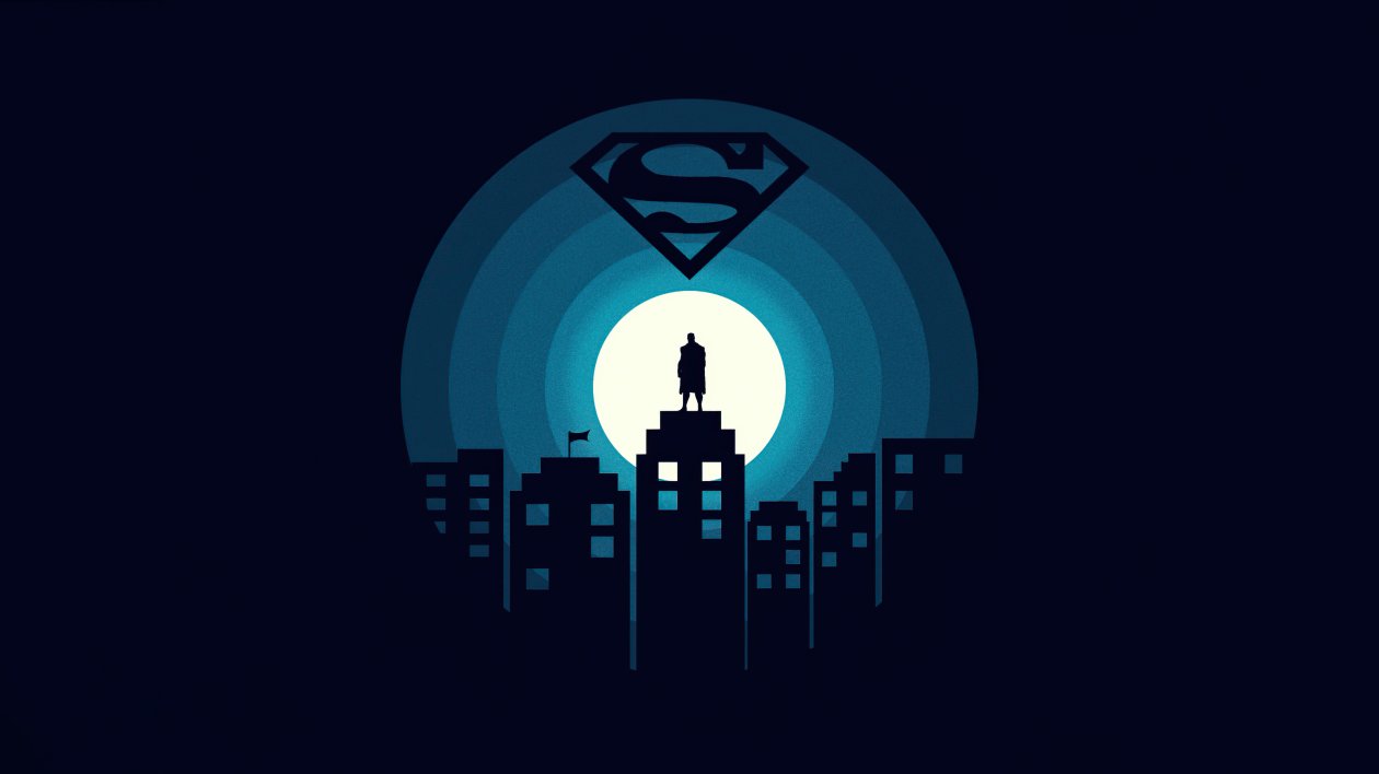 Superman Minimal Illustration 5k