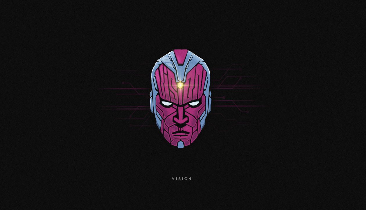 Vision Superhero Minimal 4k