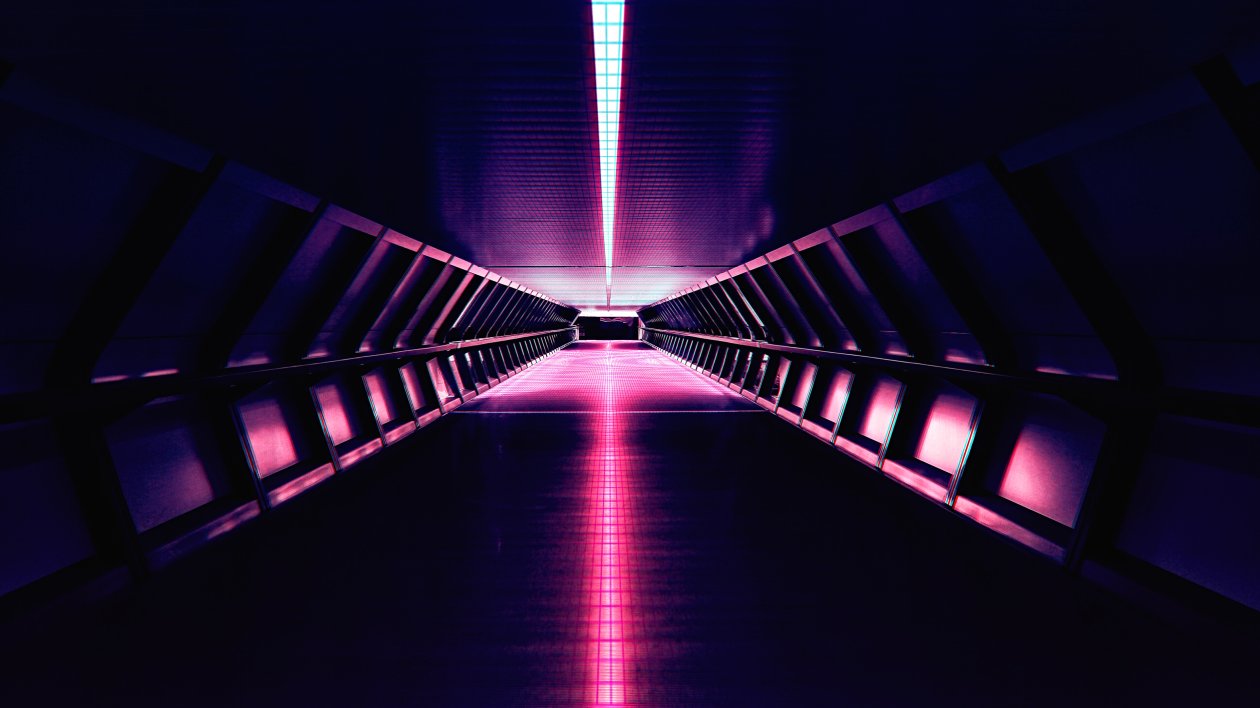 Synthwave Aesthetic Corridor 4k