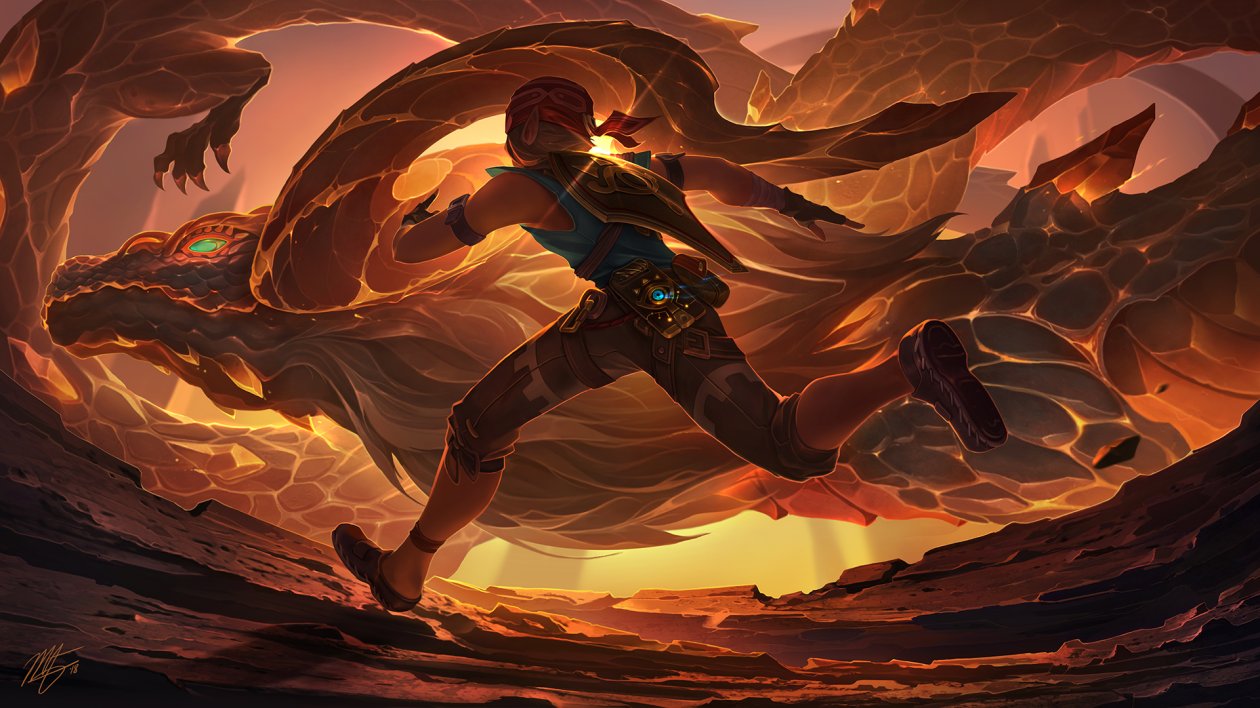 Link And Dinraal From The Legend Of Zelda