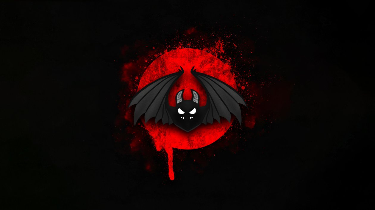 Bat Bird Minimal Red Black 4k