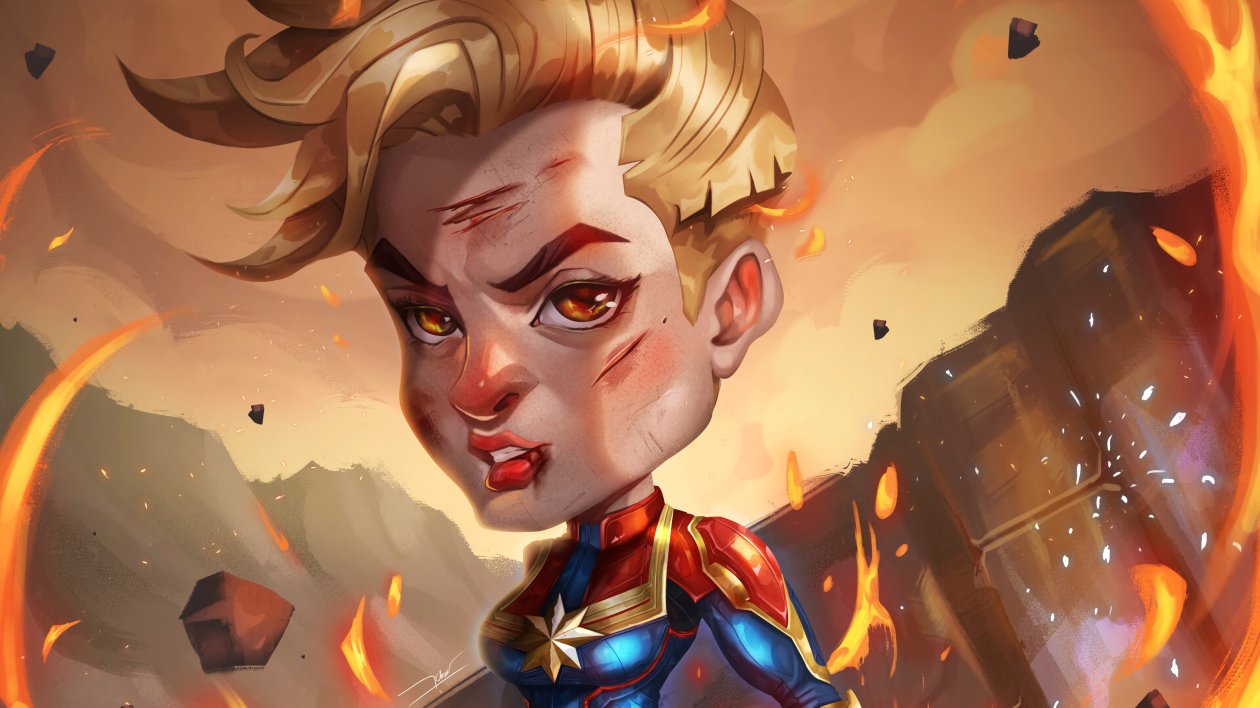 Captain Marvel Chibi