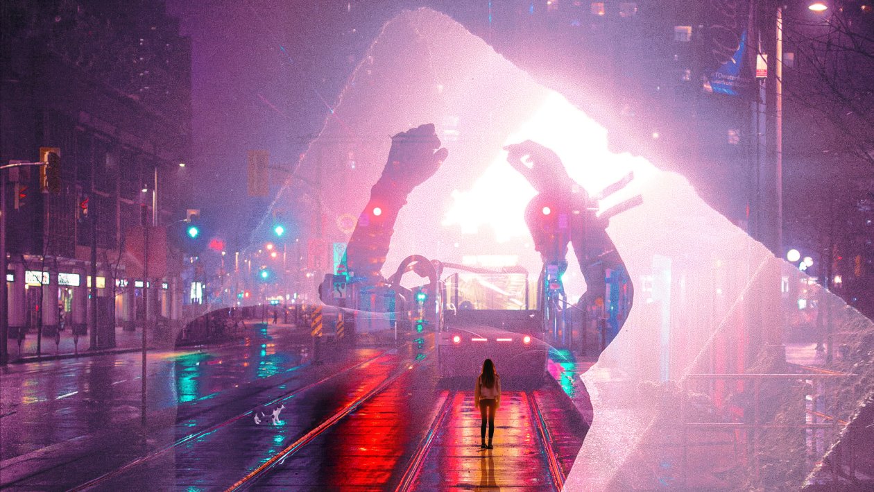 Back In City Photo Manipulation