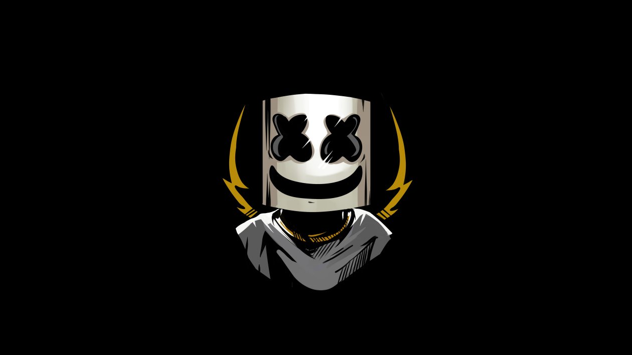 Marshmello Dark Minimal 5k