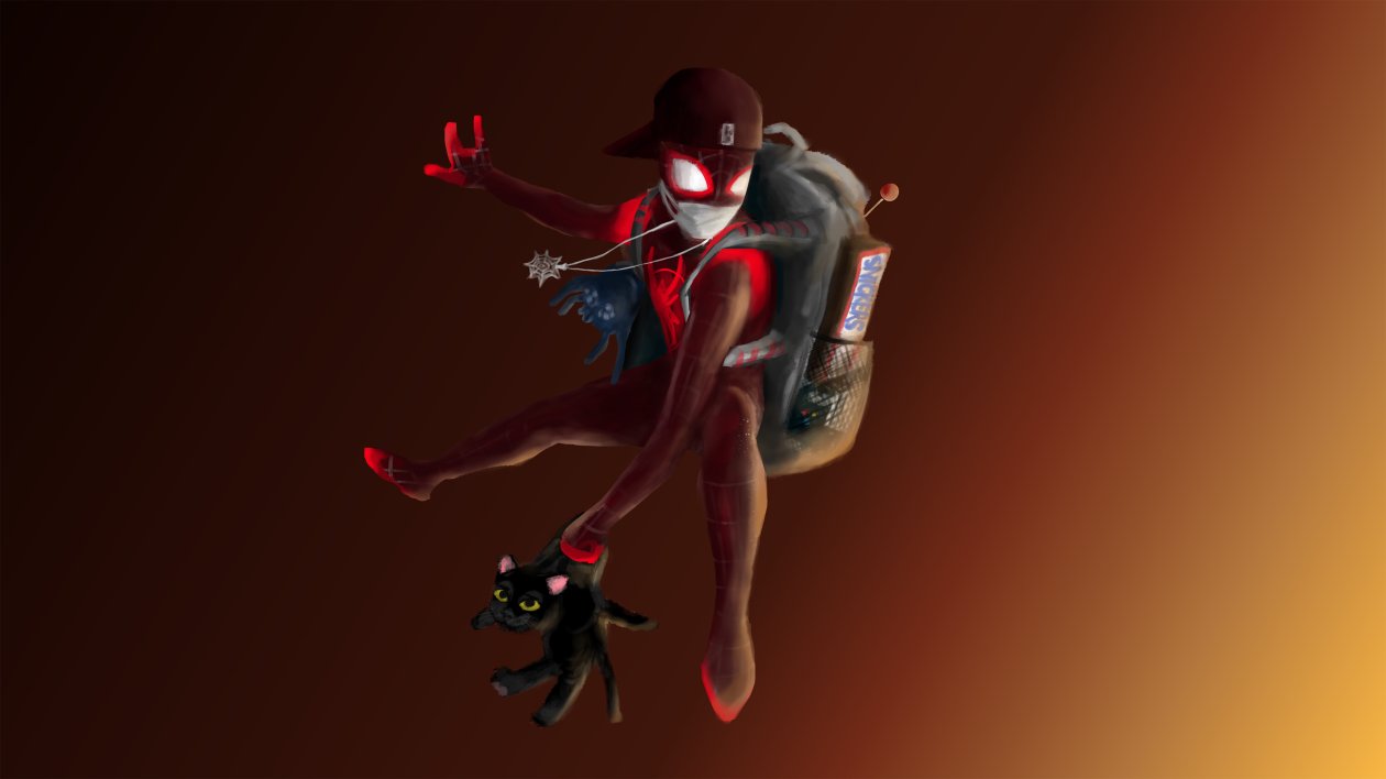 Spiderman Saving Cat