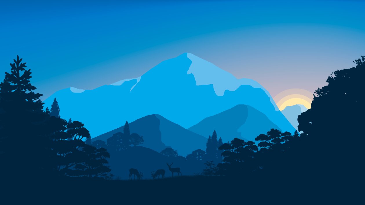 Sunset In The Forest 8k