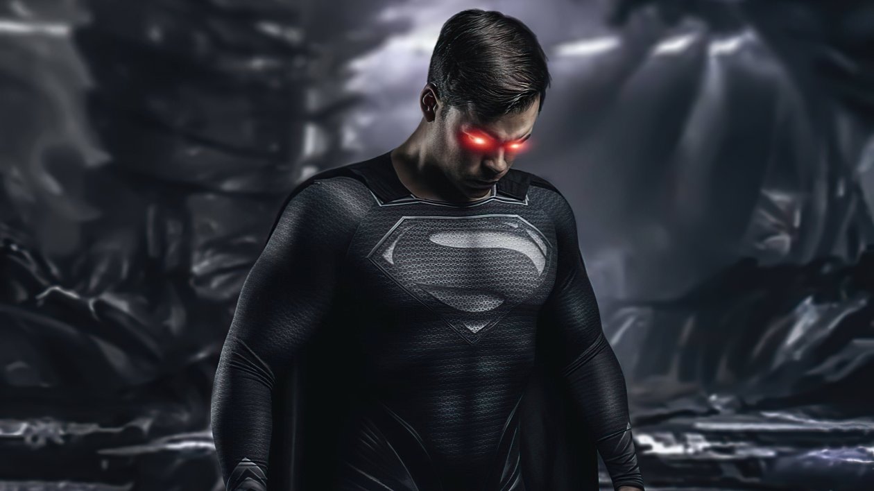 Superman Black Suit Cosplay 4k