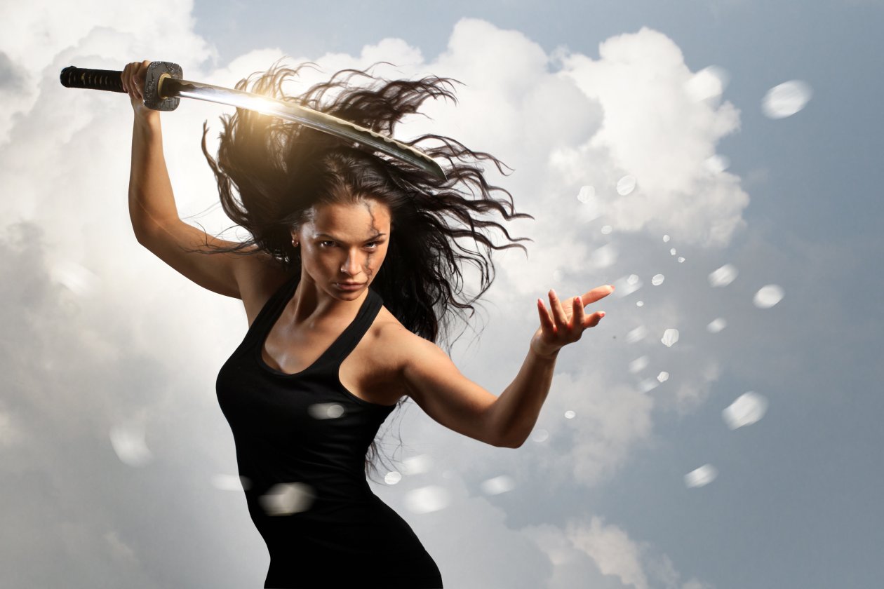 Girl With Sword 4k