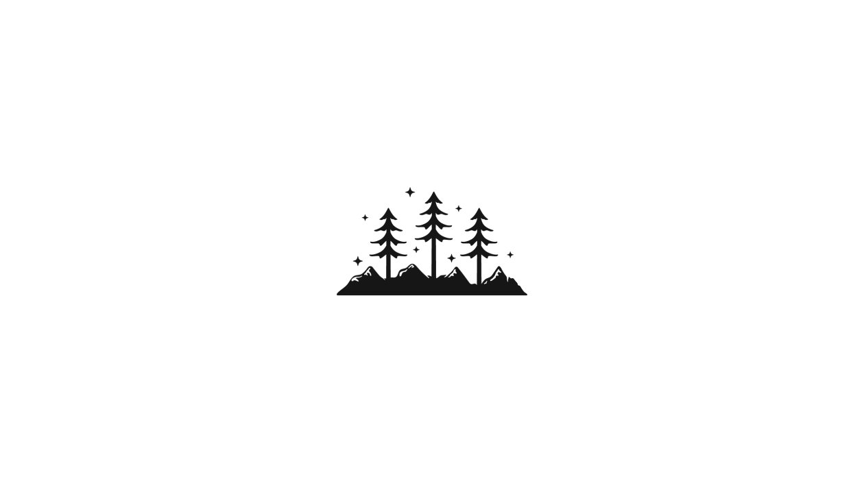 Mountains Trees Minimalism