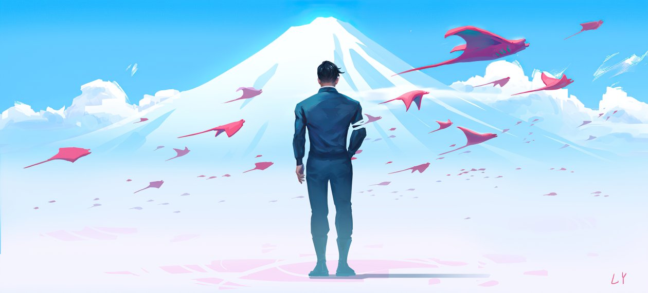 Classy Man Standing Mountains 4k
