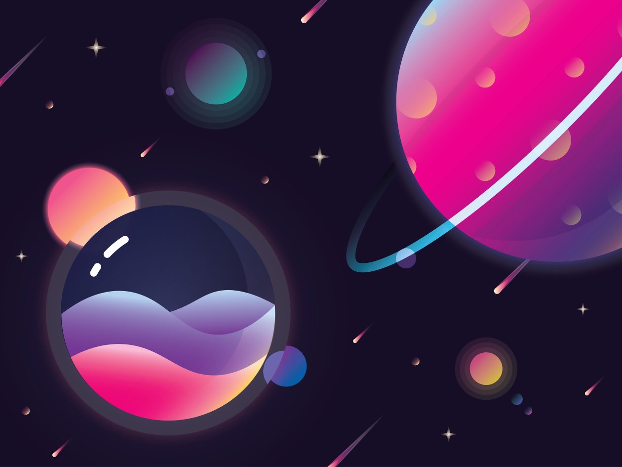 Space Scene Illustration