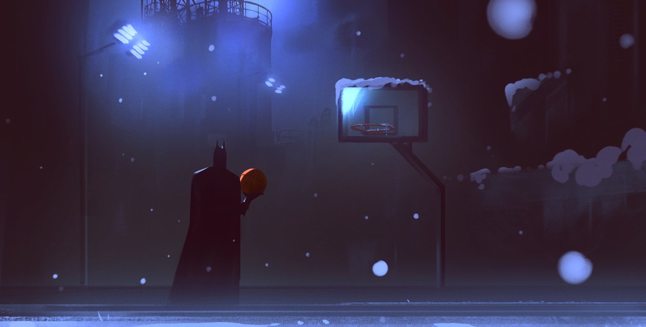 Batman Playing Basketball