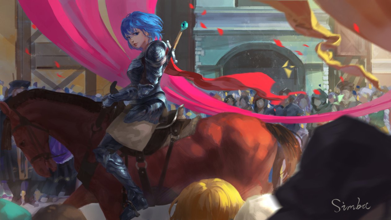 Knight Girl On Horse