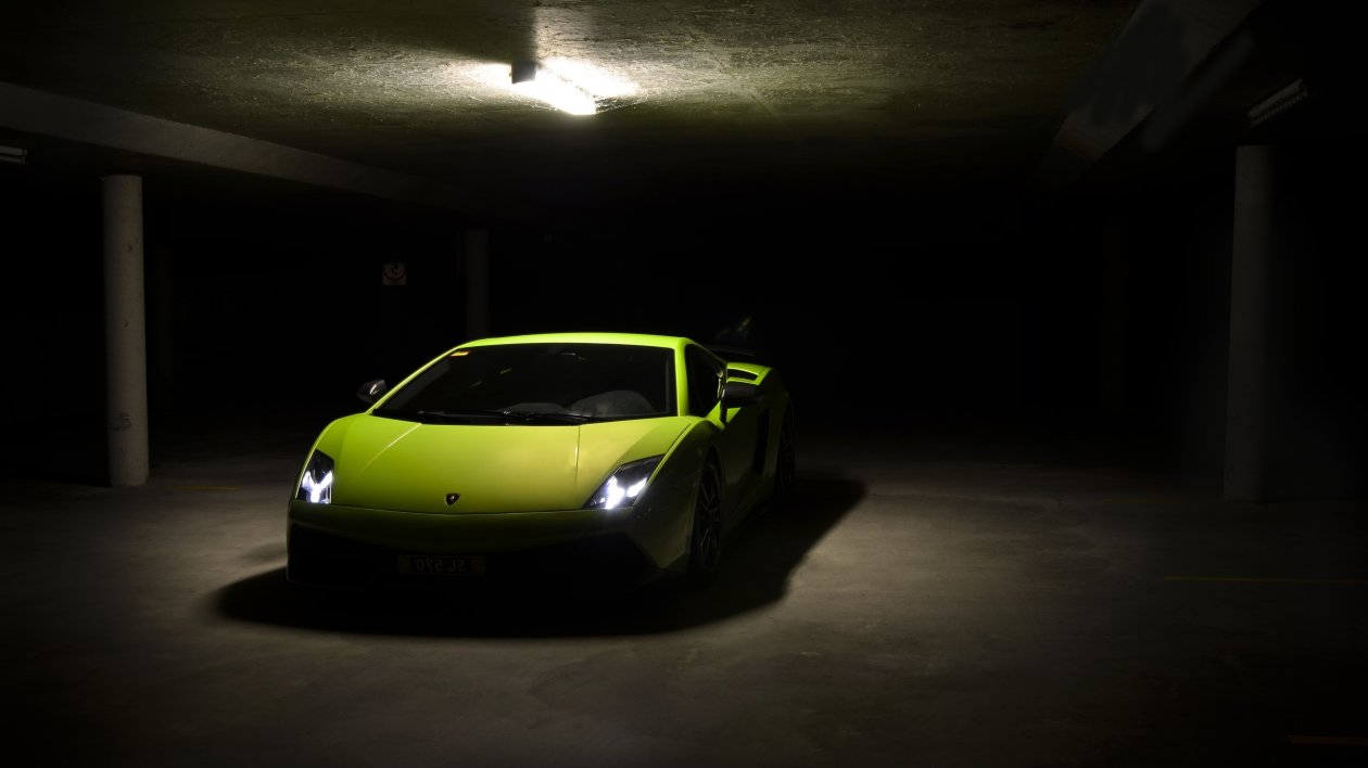 Lamborghini In Parking Lot