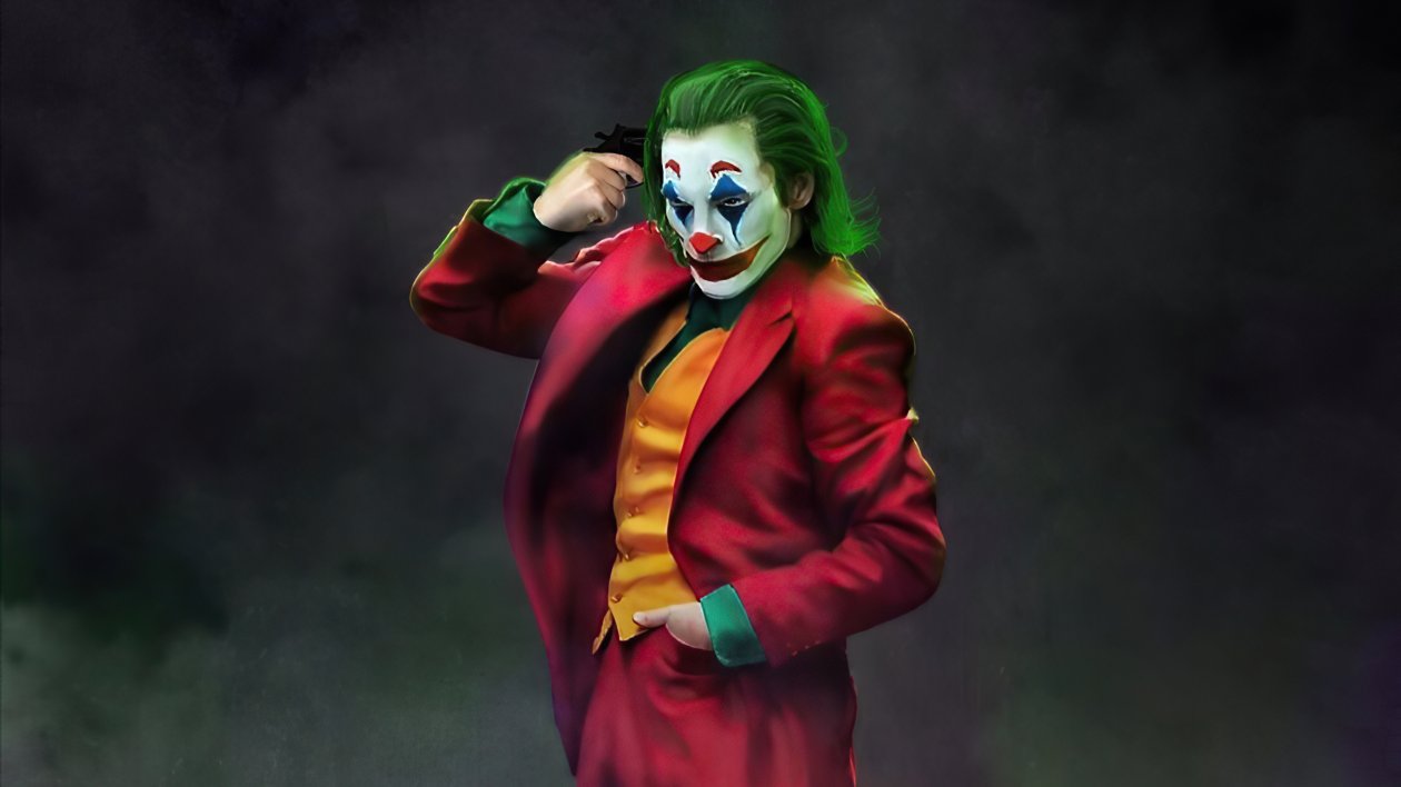 Joker On Head Gun Point