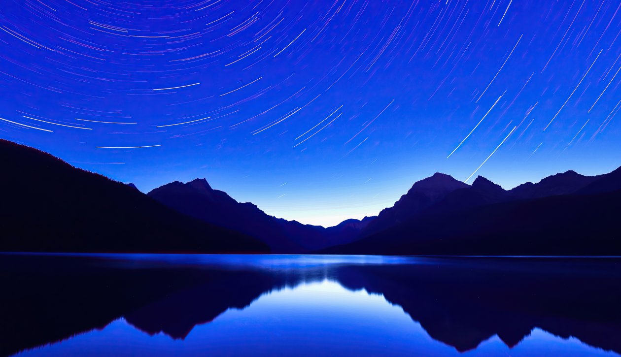 Blue Lake Star Trails 4k