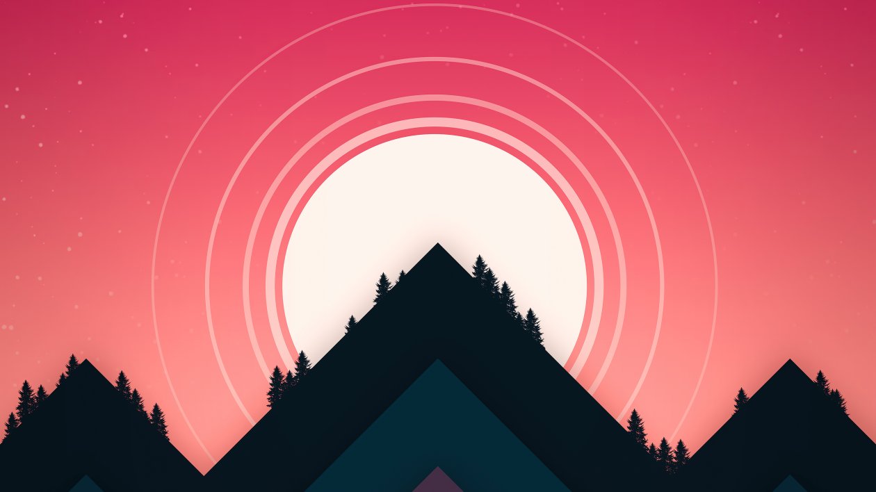 Minimal Morning Mountains 4k