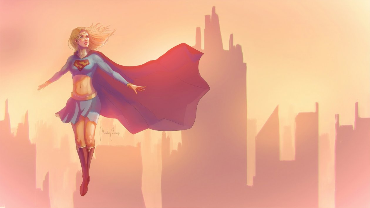 Sketch Art Supergirl 4k