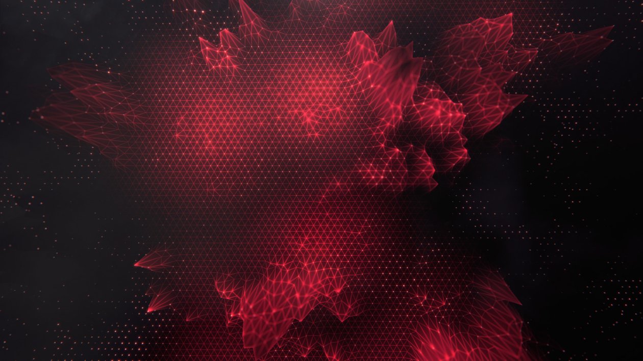 Low Poly Red Triangle Art Abstract
