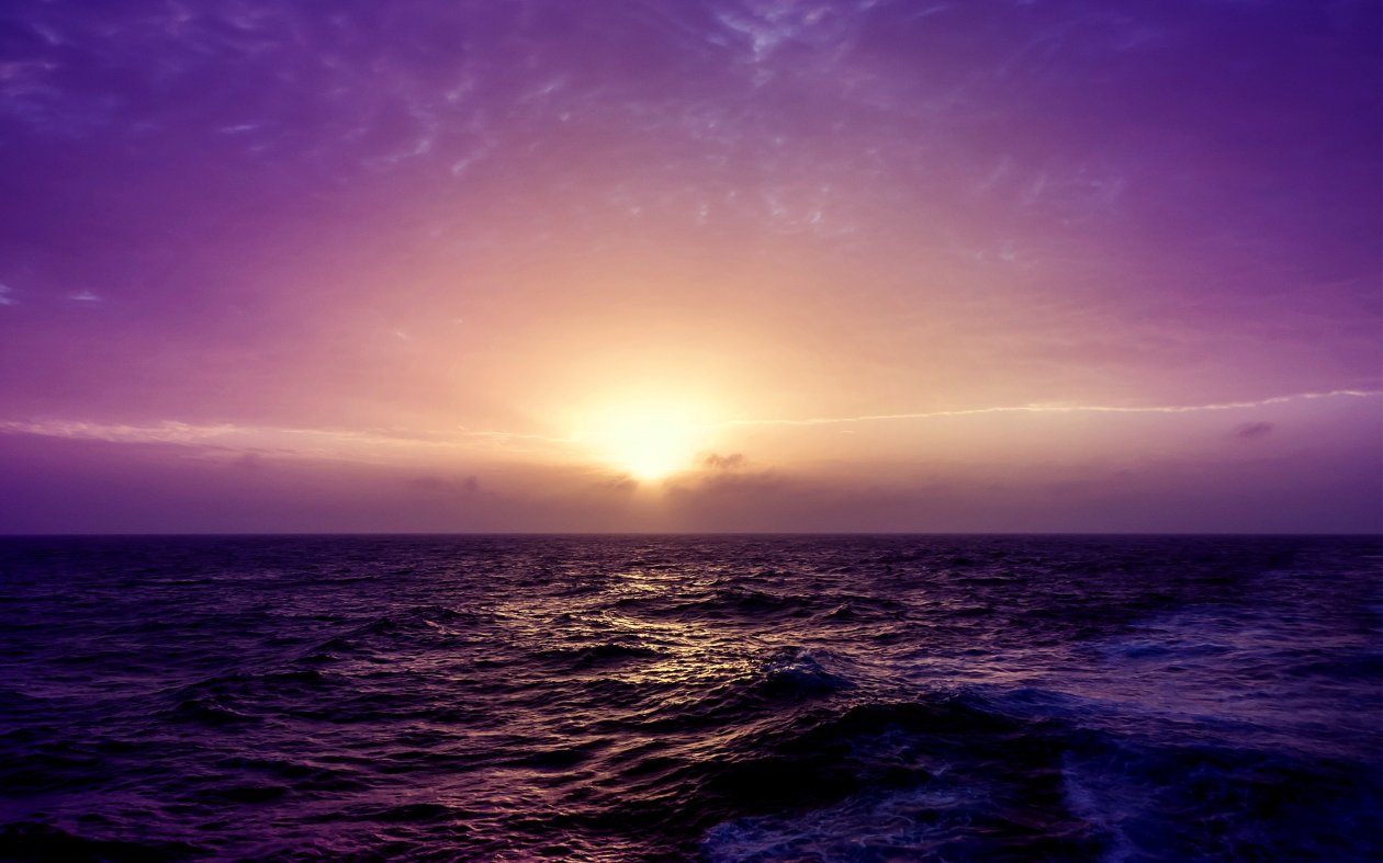 Sea Sunset Purple