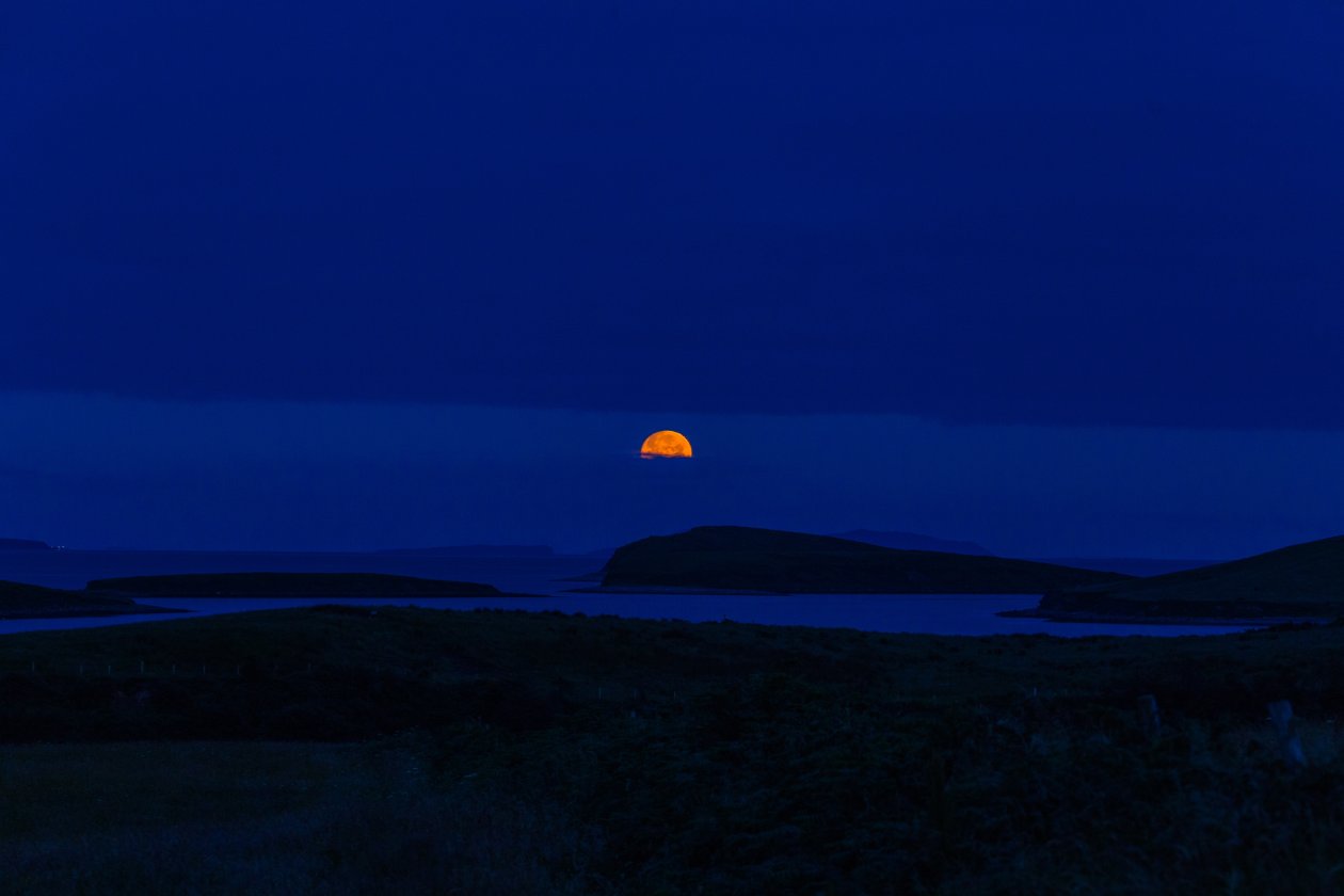 Blue Sky Dark Sunset