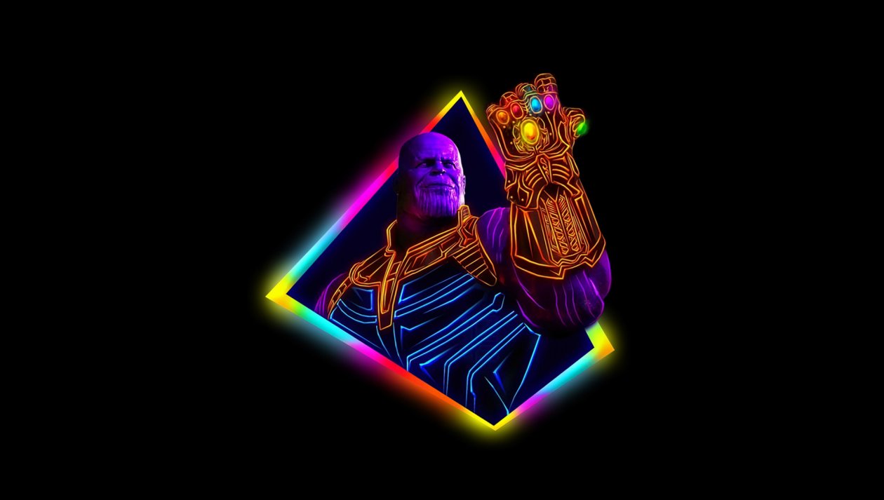 Thanos Avengers Infinity War 80S Style Artwork