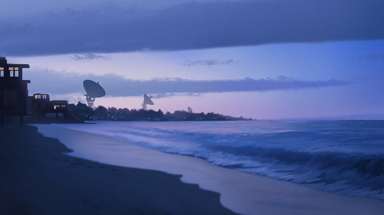 Satellites On The Sea Shore