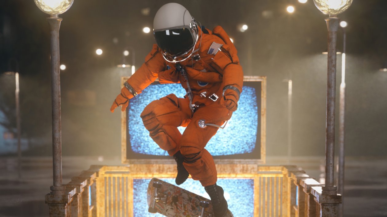 Astronaut Subway Skating