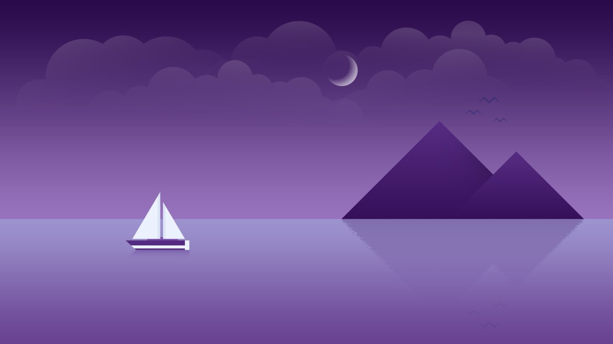 Boat Mountains Minimal 8k