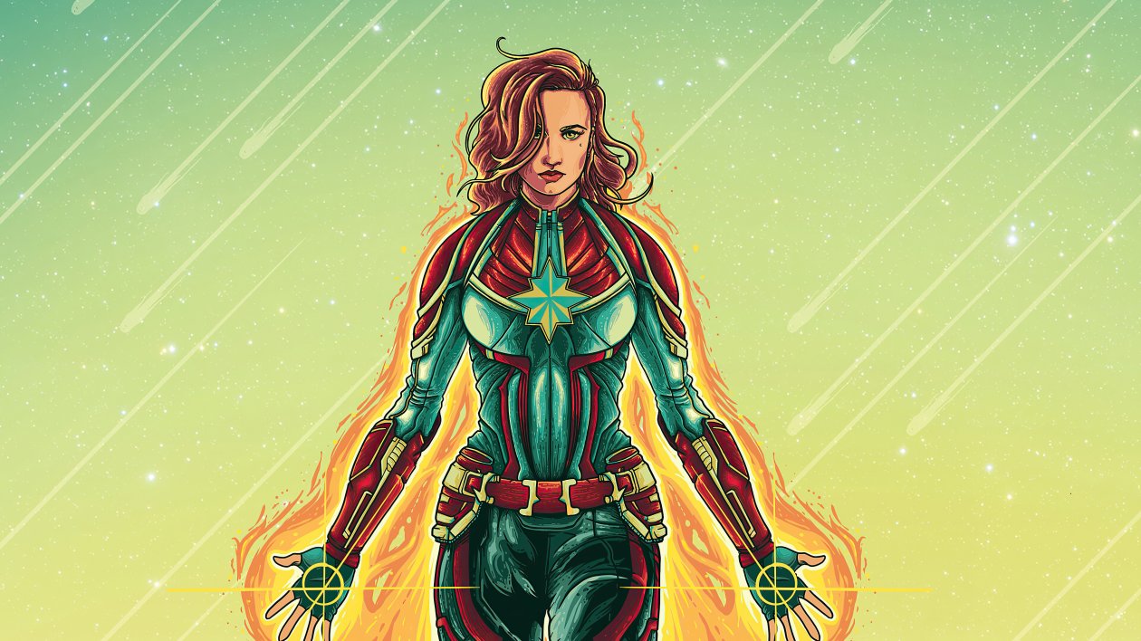 Captain Marvel 2020 4k Art