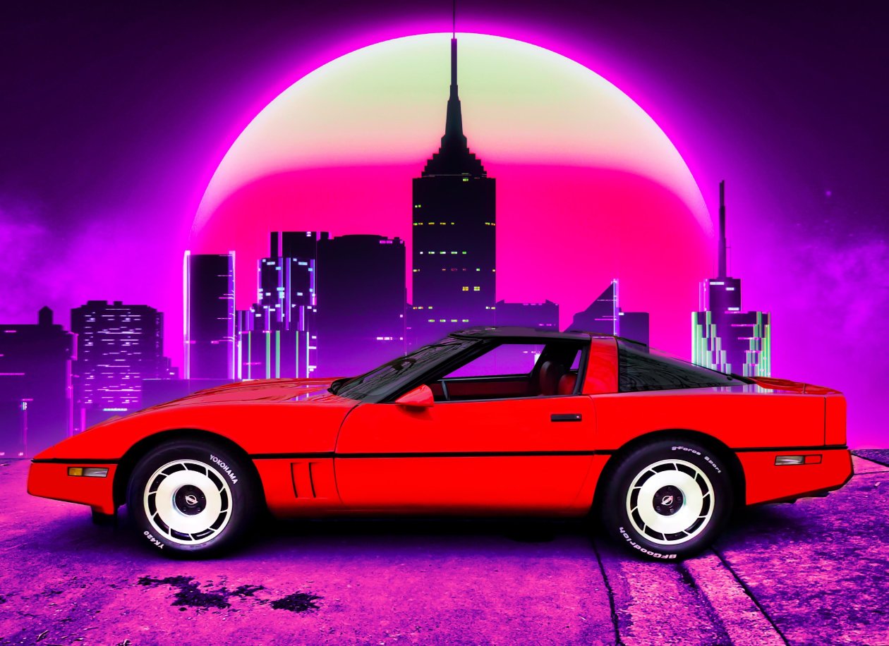 1984 Corvette Retro Outrun 4k