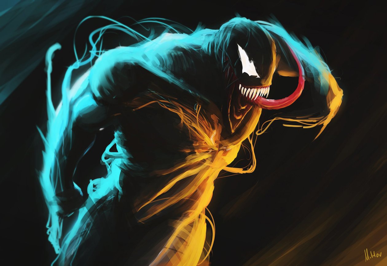 Venom Glowing Art
