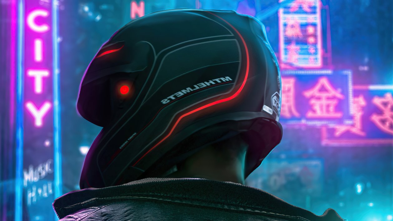 Biker Looking Back 4k
