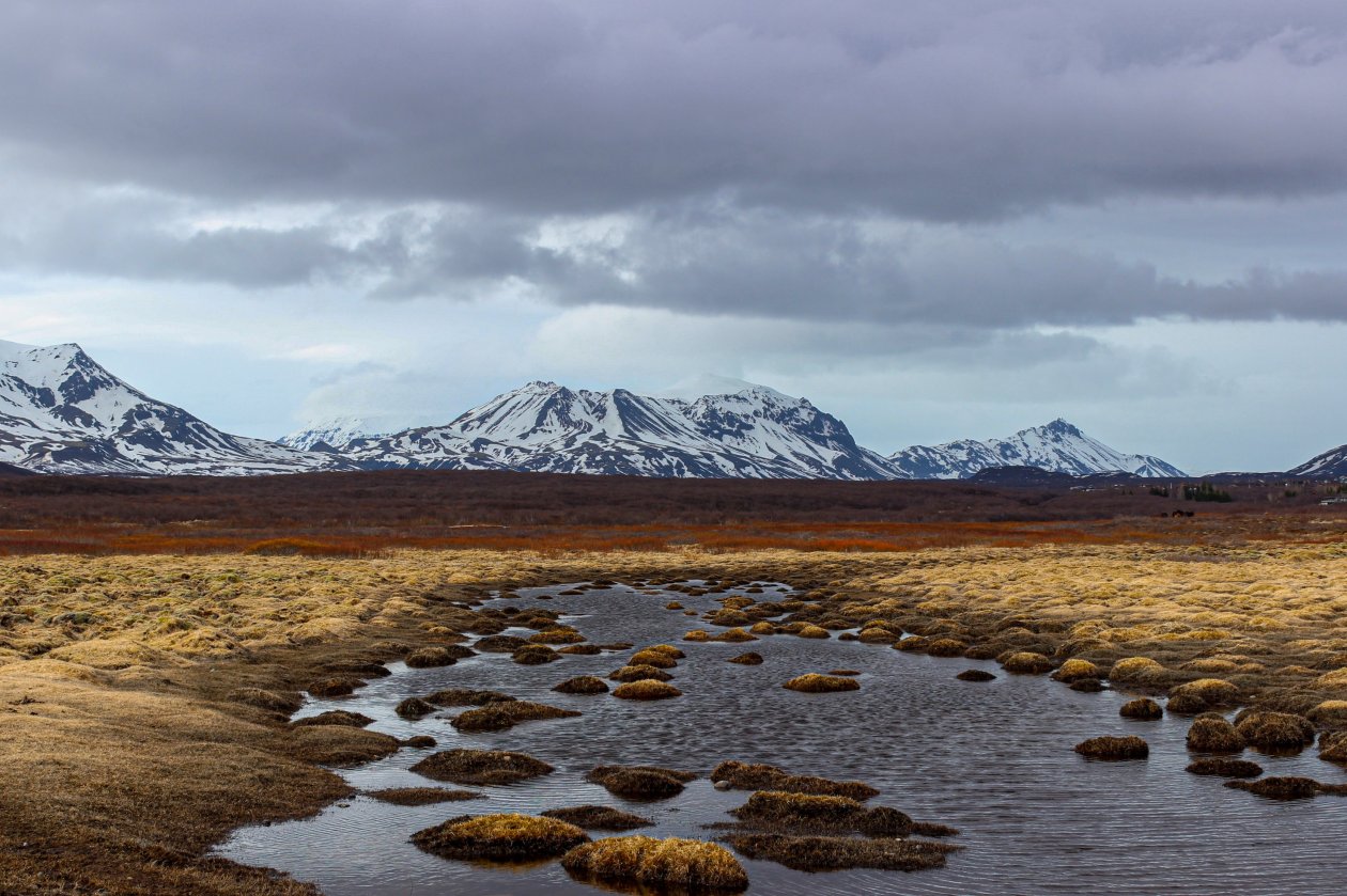 Iceland Brown Gray Mountains 4k