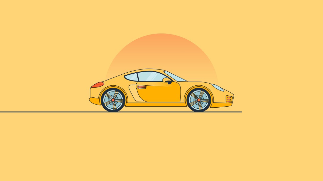 Porsche Minimal Yellow 8k