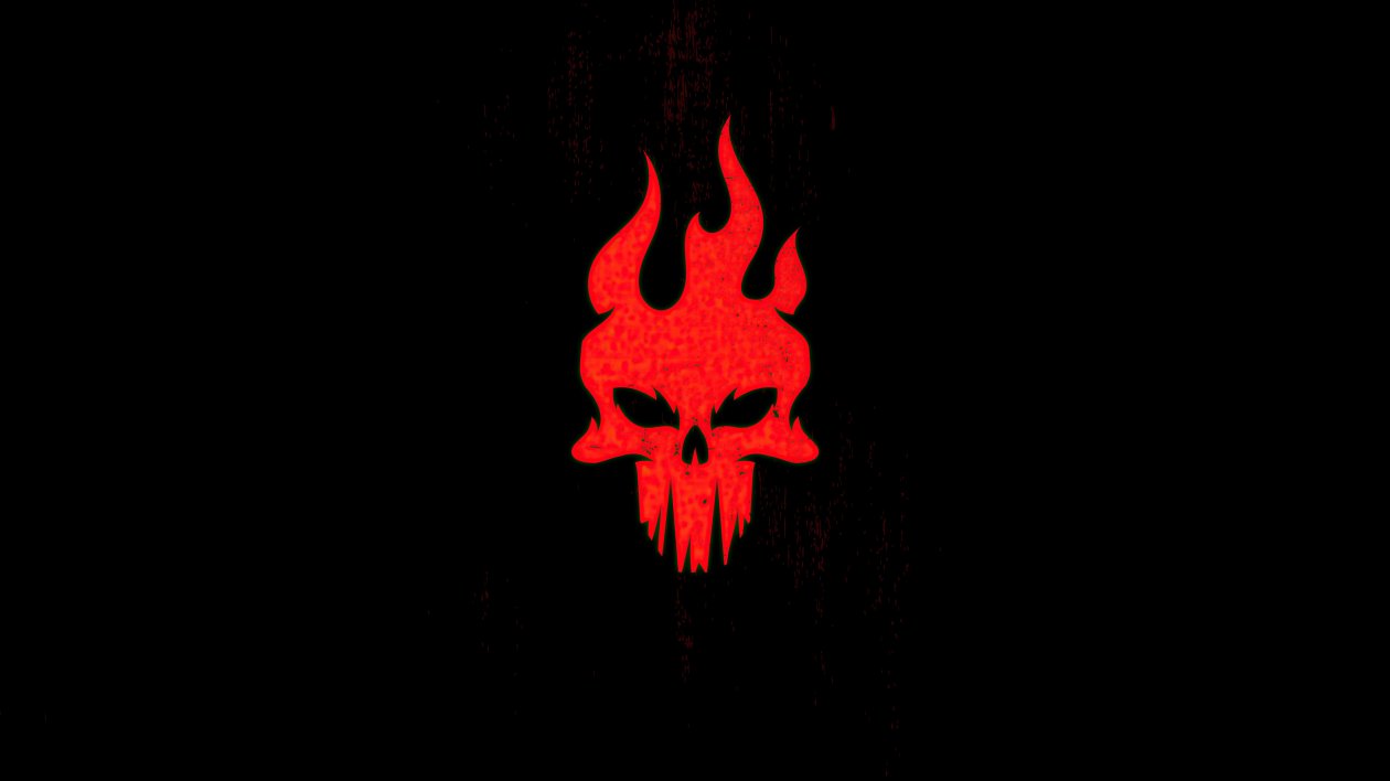 Red Skull Minimal Light 4k