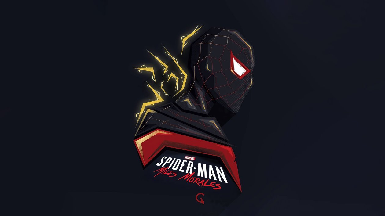Spider Man Miles Morales Minimal Art 4k