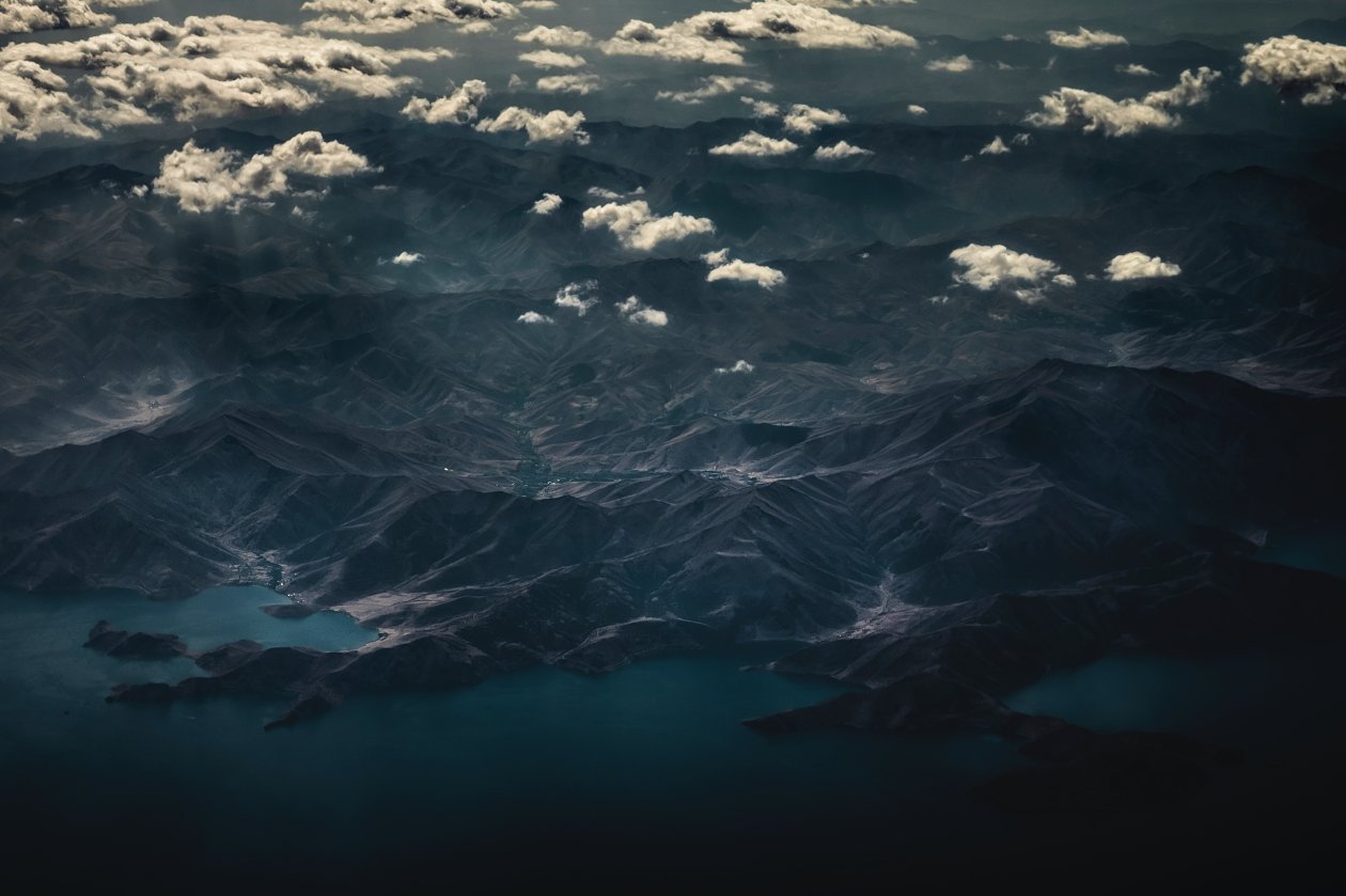 Aerial Sky Cloud Mountain Peak Landscape 4k