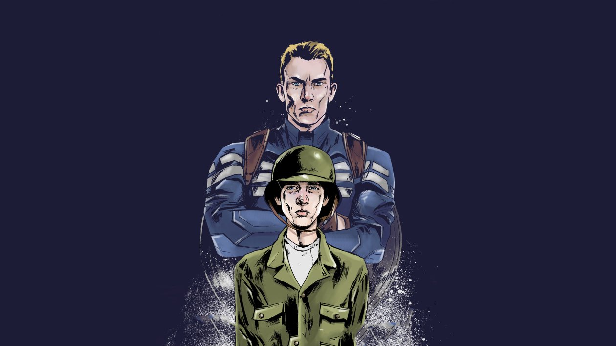 Young And Old Steve Rogers Artwork