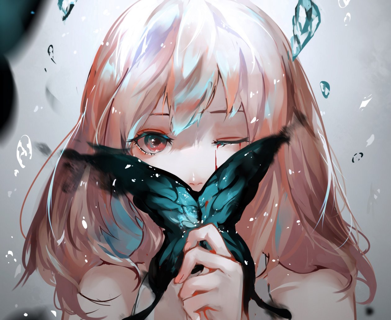 Anime Girl Butterfly Artistic