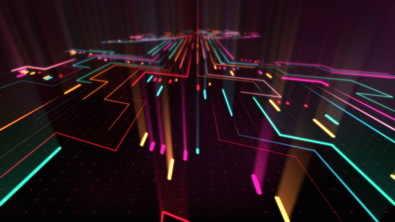 Abstract Neon Digital Art