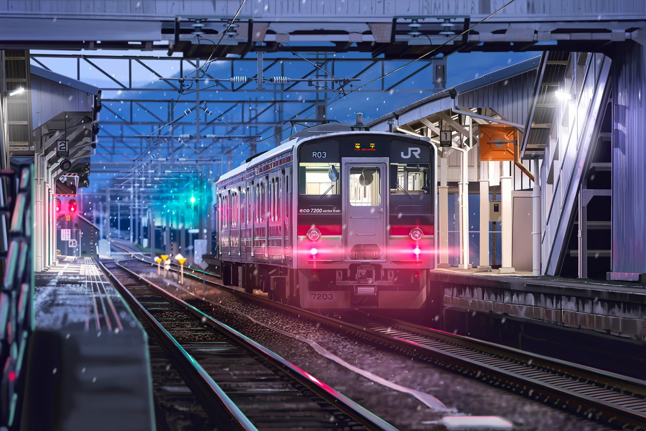 Train Anime Art 4k