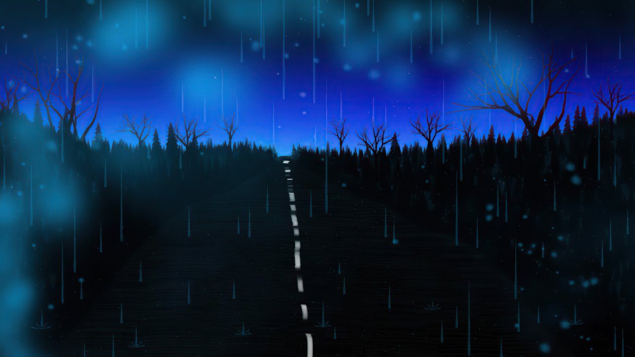 Lonely Blue Road 4k