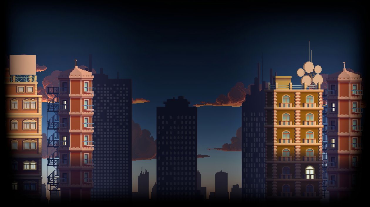 City Buildings Pixel Art 4k