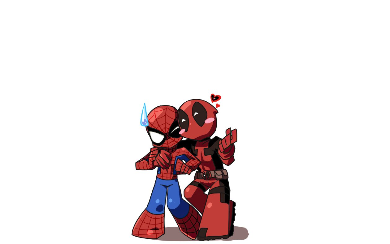 Deadpool Spiderman Art 4k